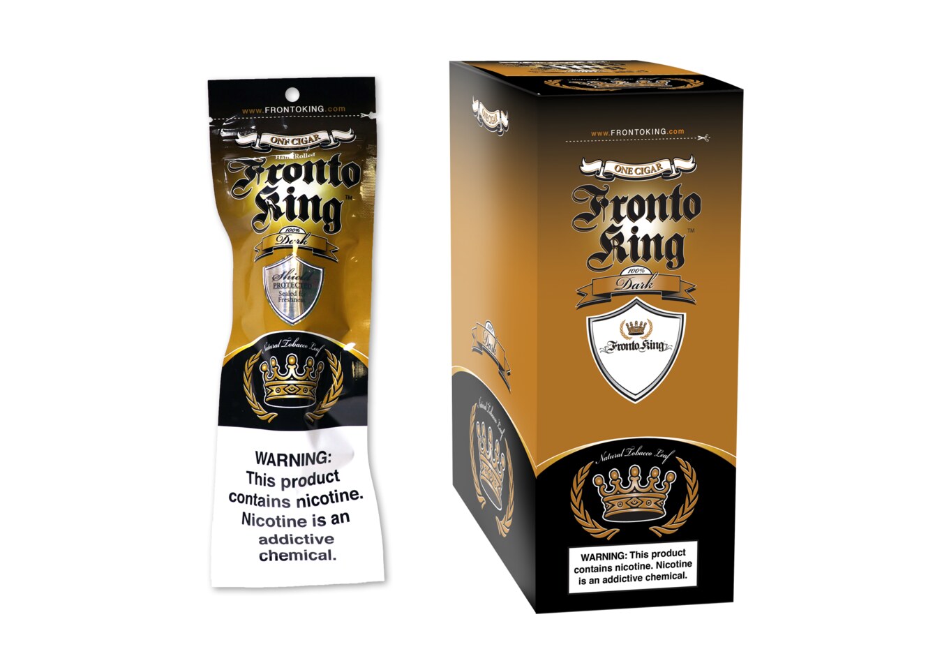 king of tobacco Fronto Natural Leaf Chocolate Fronto King rolls up at